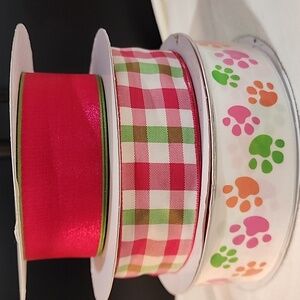 3 Rolls Kirkland Wire-edged Ribbon, 1-1/2" x 115 yards approx total